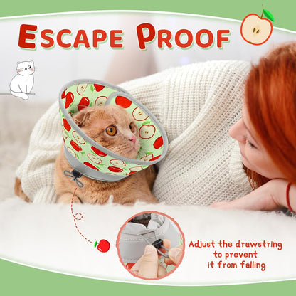 Cat Cone Collar Soft to Stop Licking, Adjustable, Foldable Lightweight Kitten Cones After Surgery