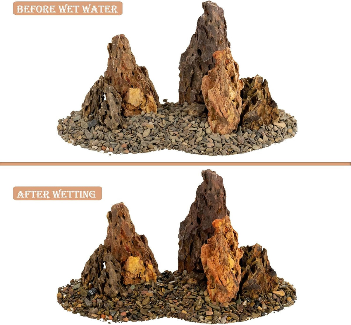 Aquariums Stones Natural Rocks 3Lb Aquarium Rock for Fish Tank