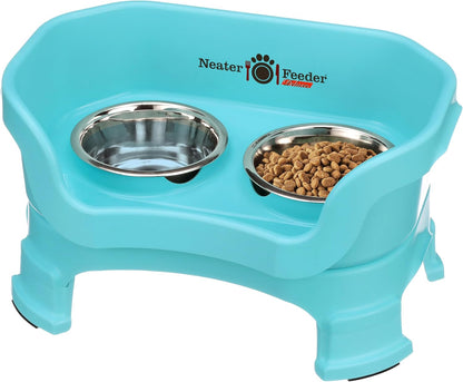 Neater Feeder Deluxe Mess Proof Cat Bowls Elevated for All Breeds – Made in USA – No Spill Raised