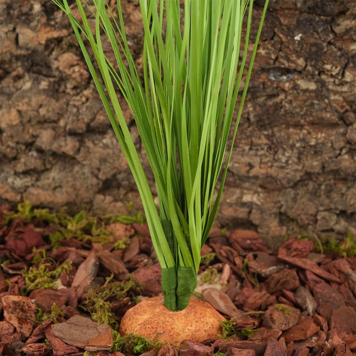 Fake Green Grass Plants, Reptile Plants for Terrarium, Bearded Dragon Tank Accessories Habitat
