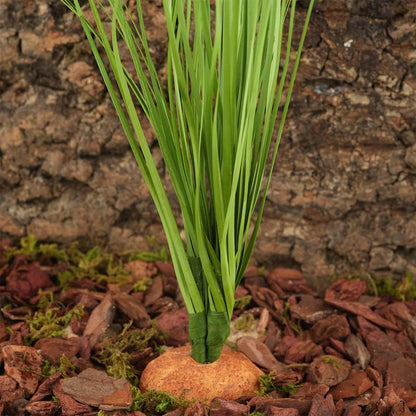 Fake Green Grass Plants, Reptile Plants for Terrarium, Bearded Dragon Tank Accessories Habitat