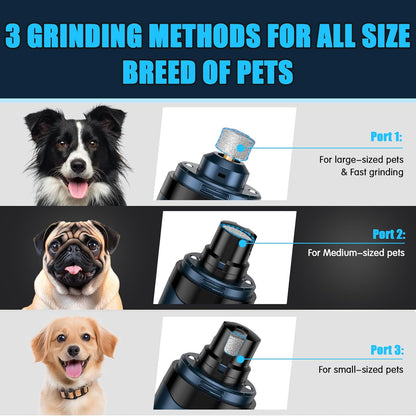 VIWIK Dog Nail Grinder, Dog Nail Trimmers with LED Lights, Pet Nail Clippers Kit for Large Medium