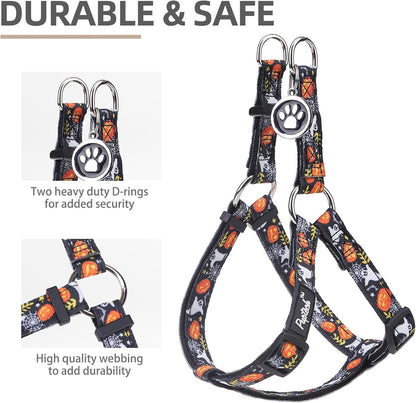 PUPTECK No Pull Dog Harness Soft Adjustable Basic Nylon Step in Puppy Vest Outdoor Walking with ID
