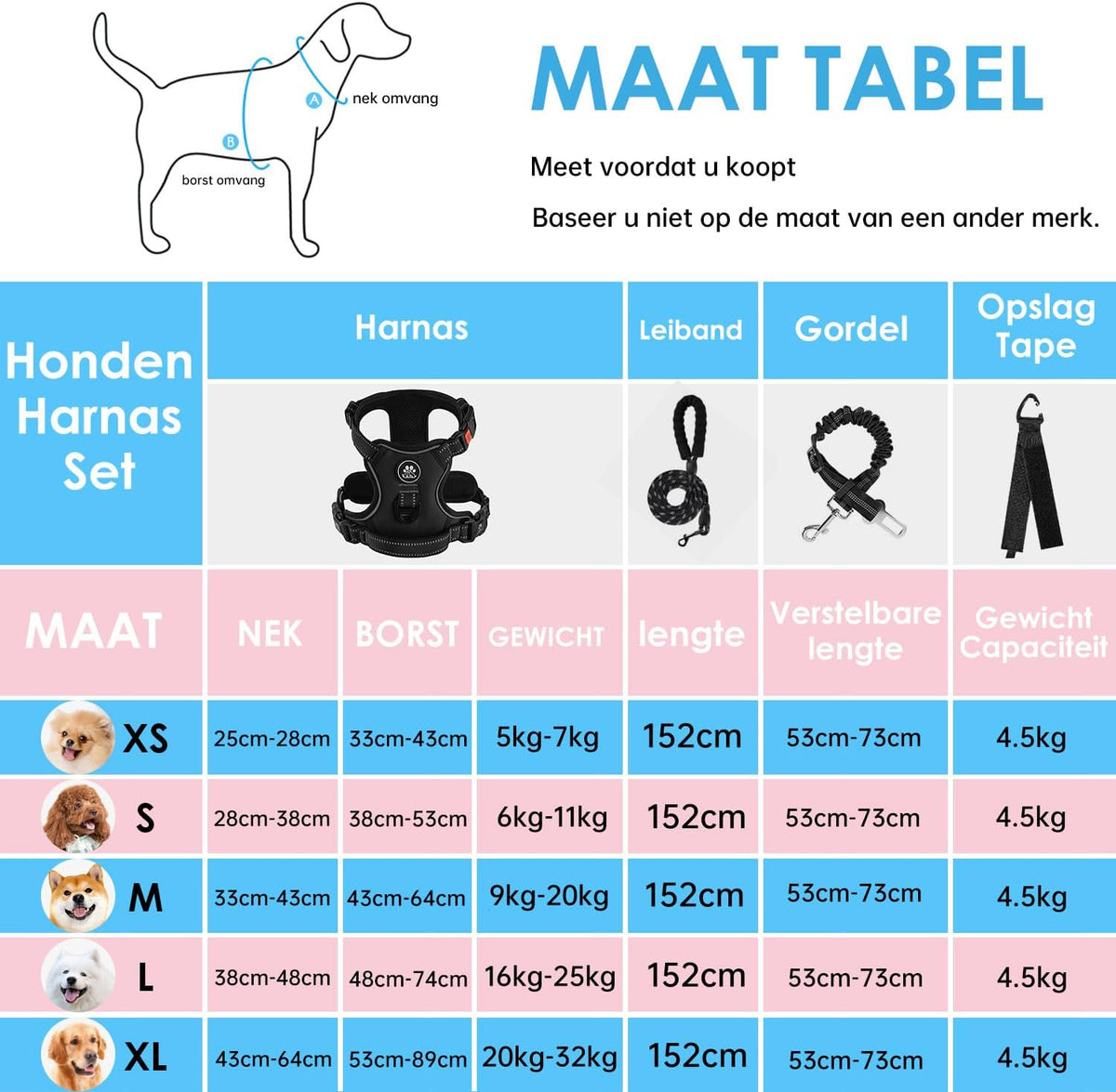 NESTROAD No Pull Dog Harness,Adjustable Oxford Dog Vest Harness with Leash,Reflective No-Choke Pet