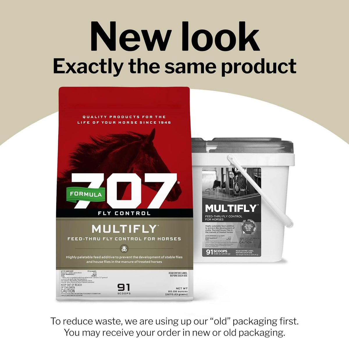 Formula 707 MultiFly Feed-Thru Fly Control Pellets for Horses - Palatable & Safe Fly Population