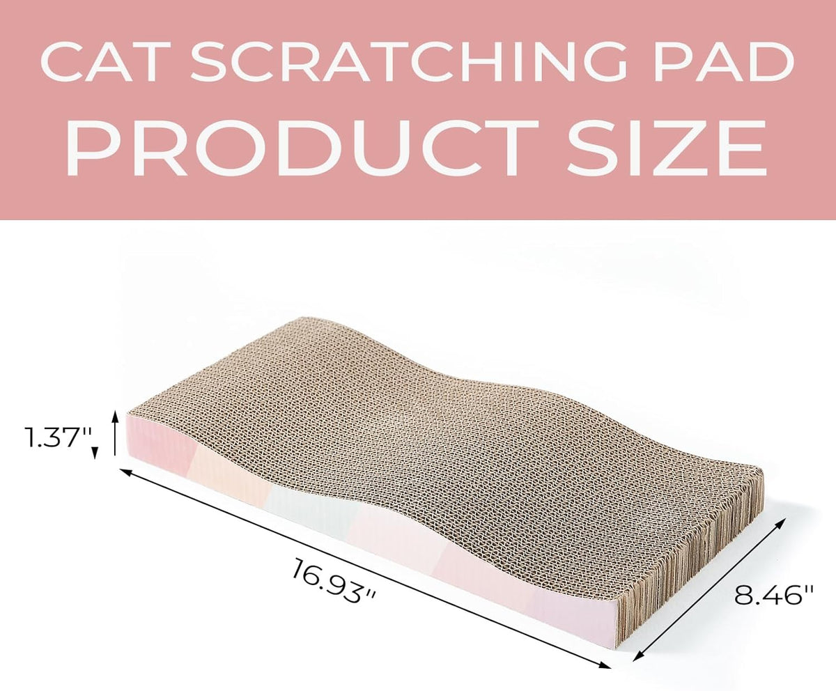 Cat Scratch Pad Cardboard cat scratchers for Indoor Cats Reversible Large Wide Corrugated with