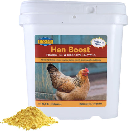 Flock PRO Hen Boost - Digestive Supplement for Hens | Chicken Vitamins and Supplements |