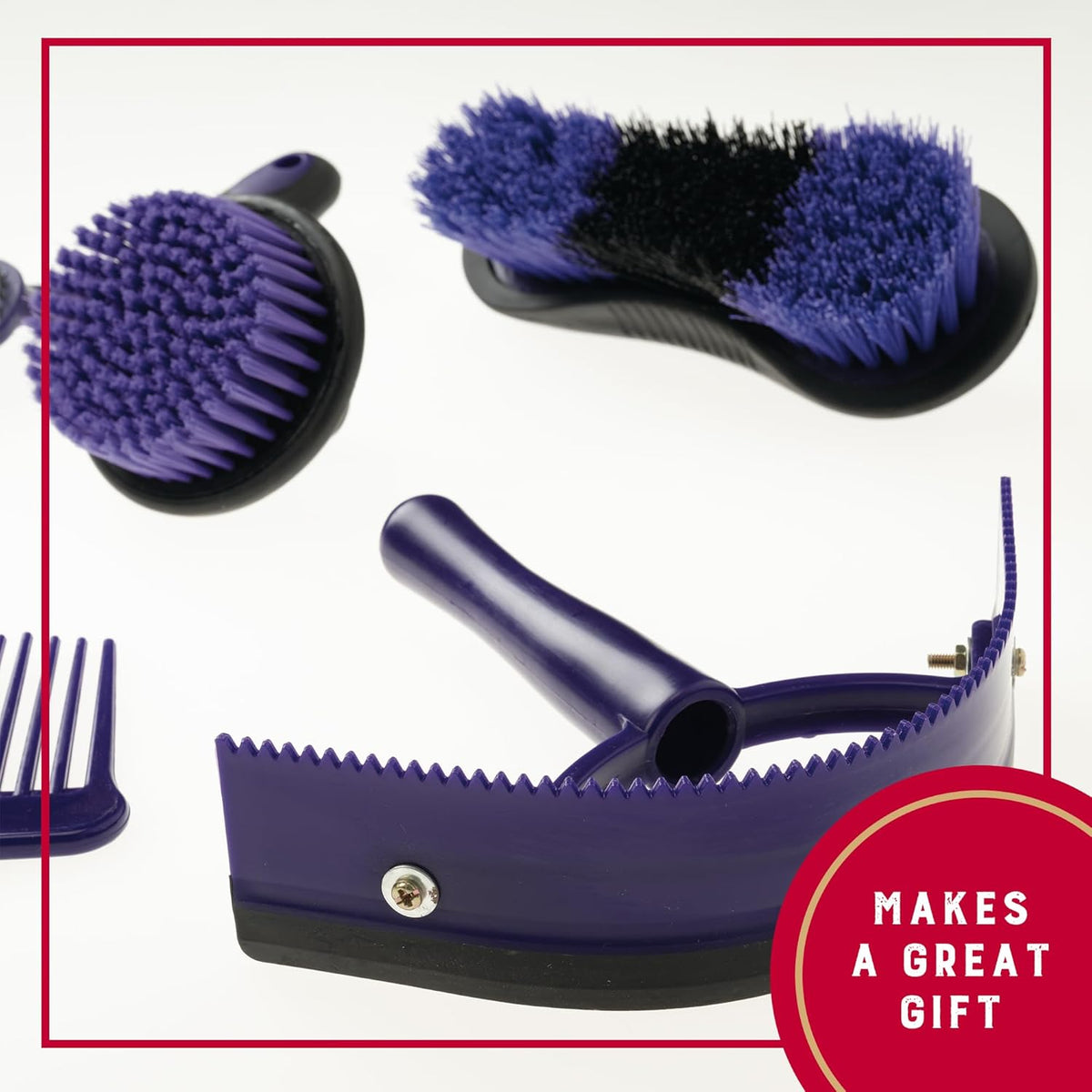 Weaver Equine 6-Piece Horse Grooming Kit, Ergonomic Gentle Horse Care Kit, Equestrian Supplies for