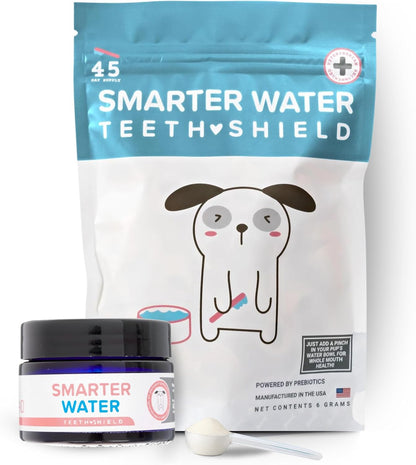 Dog Breath Freshener Powder for Water – Cat & Dog Dental Care Water Additive, Natural Plaque &