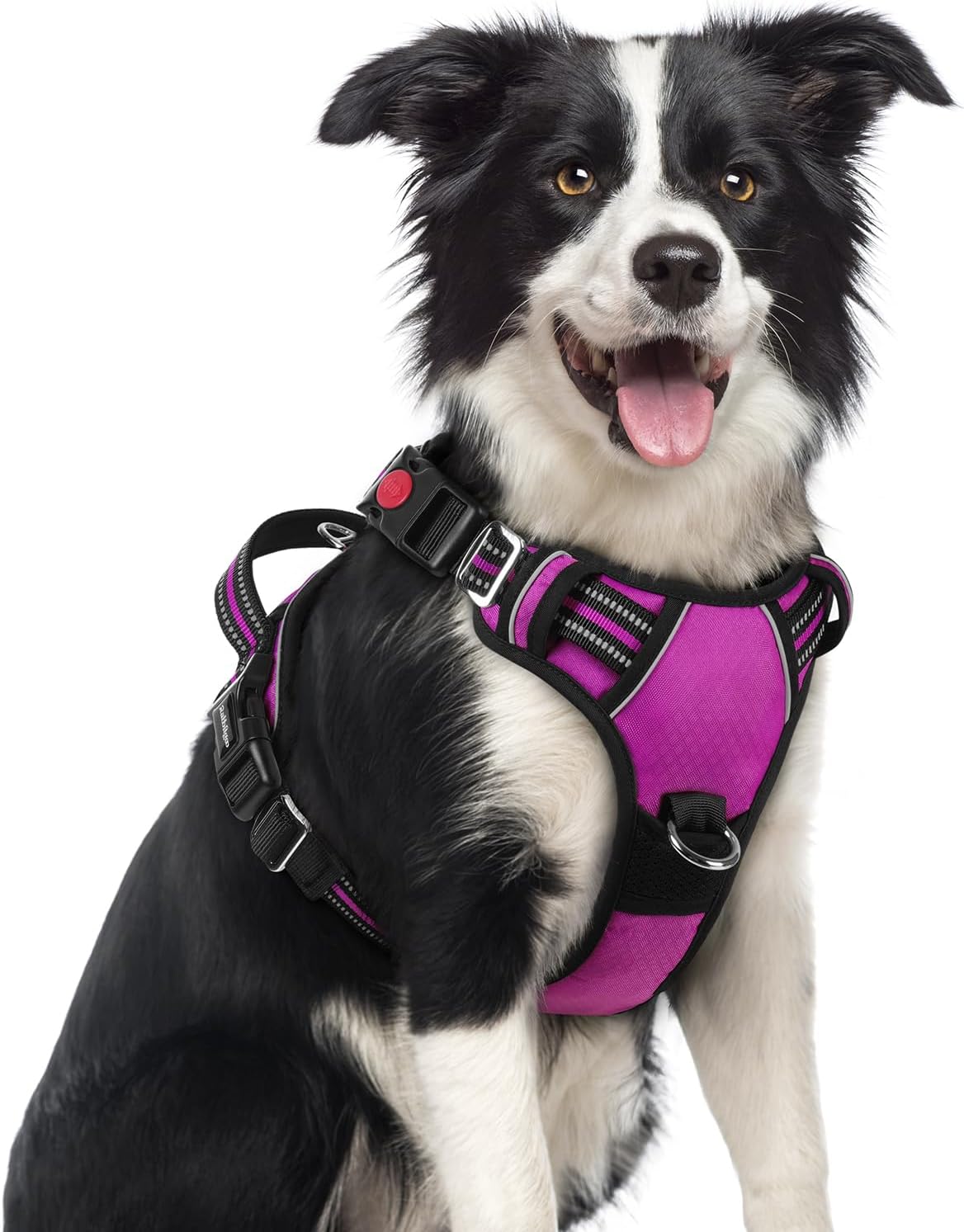rabbitgoo Dog Harness Medium Sized, No Pull Dog Vest with 3 Buckles, Adjustable Soft Padded Pet