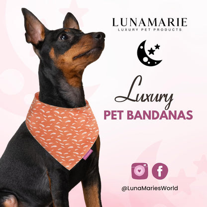 LunaMarie - Luxury Pet Birthday Bandanas -Premium & Silky Poly Fabric | 100% Handmade | Custom