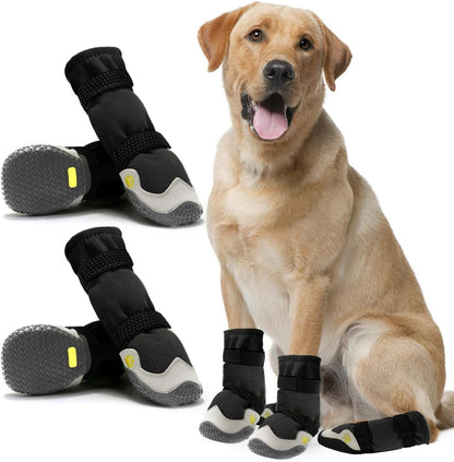Dog Shoes for Hot Pavement Anti-Slip Dog Boots & Paw Protectors for Summer Rainy Day Dog Snow Boots