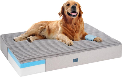 Veehoo Orthopedic Memory Foam Dog Bed, 7 Inch Thick Extra Large Dog Bed XL for Senior Dogs with