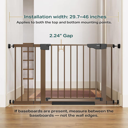 Cumbor 29.7-46" Baby Gate for Stairs, Mom's Choice Awards Winner-Auto Close Dog Gate for the House