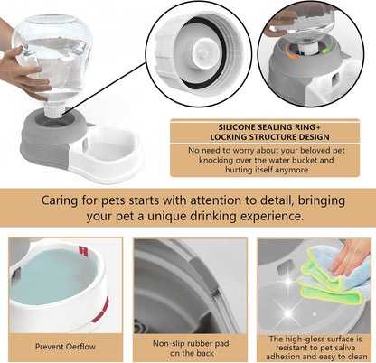 1 Gallon Automatic Dog Water Bowl Dispenser,Large Capacity Water Feeder for Cats and Dogs