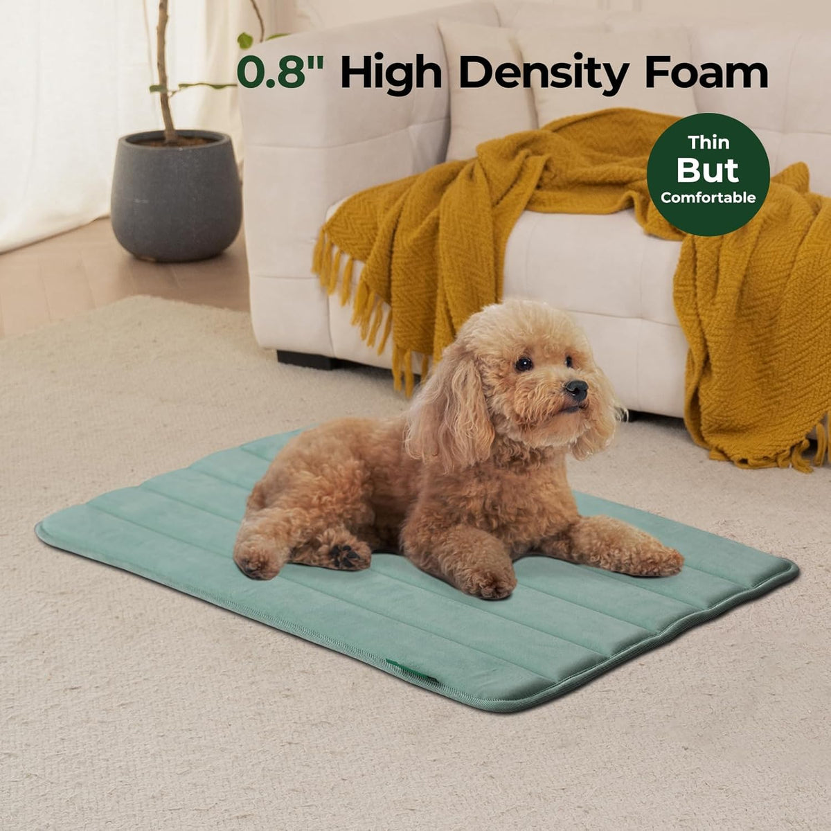 BALANCE Dog Crate Pad, Dog Foam Crate Mat Kennel Pad, Washable Water-Resistant Pet Bed Flat Dogs