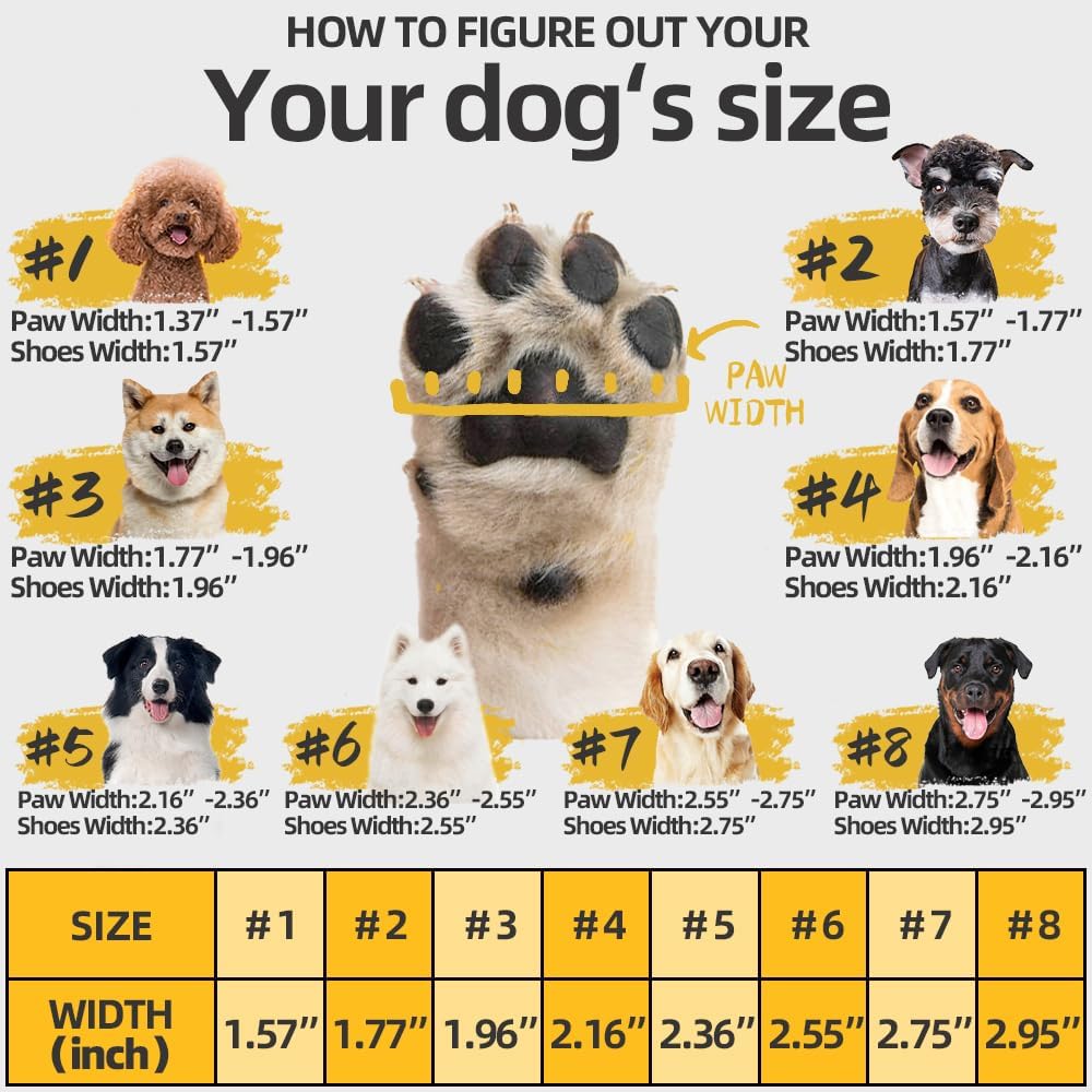 Hcpet Dog Shoes, Dog Boots for Large Dogs, Waterproof Dog Booties Paw Protector for Summer Hot