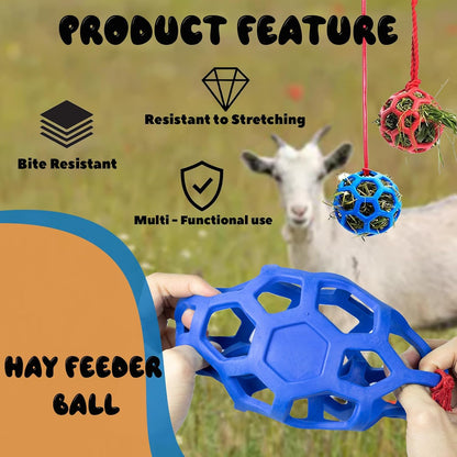 2 Pcs Novelty Hay Ball for Horses to Play with and Relieve Stress, Bright Color Hay Balls for Goats