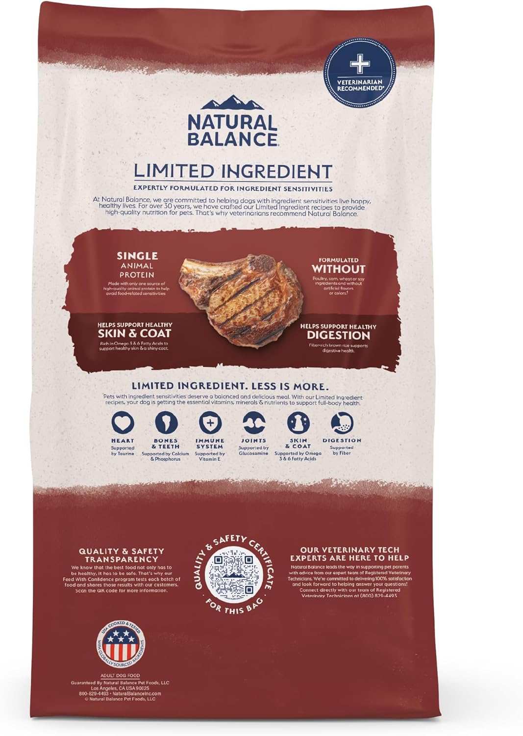 Natural Balance Limited Ingredient Adult Dry Dog Food with Healthy Grains, Beef & Brown Rice