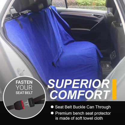 Back Seat Cover for Car Trucks Van SUV,Waterproof Rear Bench Towel Seat Covers for Dogs and