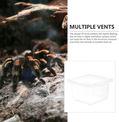 FRCOLOR Box Rearing Box Turtle Transport Container Frog Enclosure Mini Critter Keeper Transparent