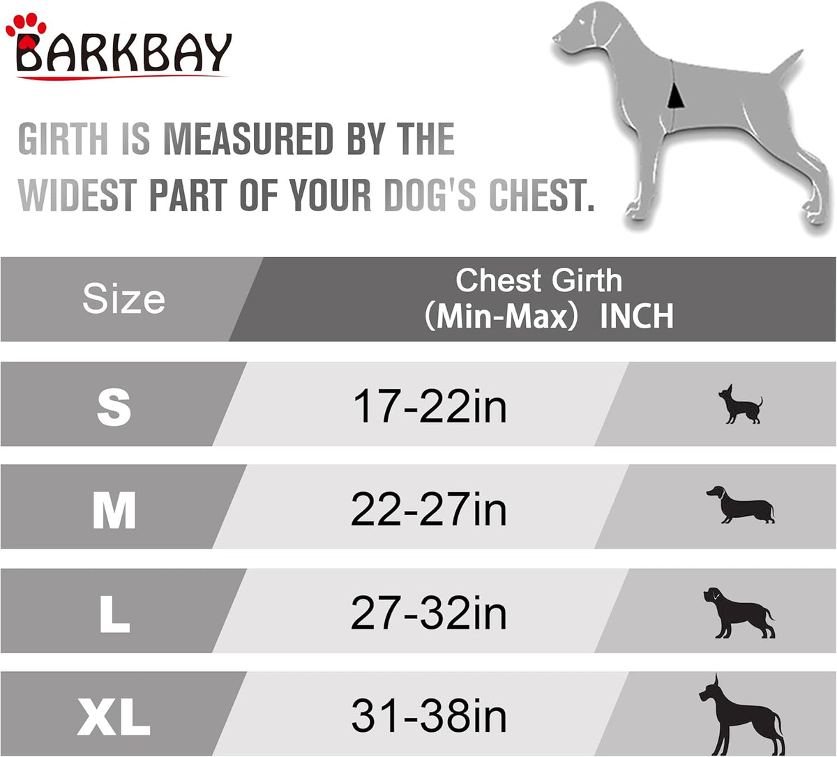 BARKBAY No Pull Dog Harness Front Clip Heavy Duty Reflective Easy Control Handle for Large Dog