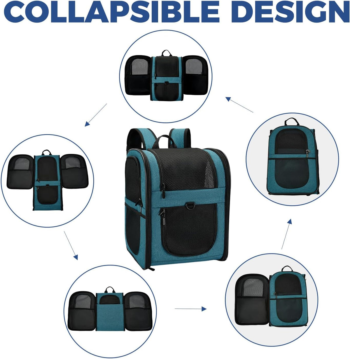 Apollo Walker Dog & Cat Carrier Backpack for 4-15lb Pets - Ventilated Safe Design with Padded Back