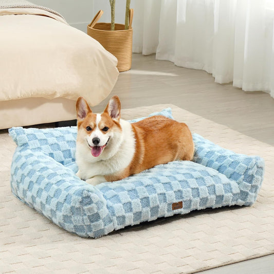 Large Dog Bed Sofa, Fluffy Pet Bed for Medium and Large Dogs, Supportive Dog Couch Sofa for Dogs