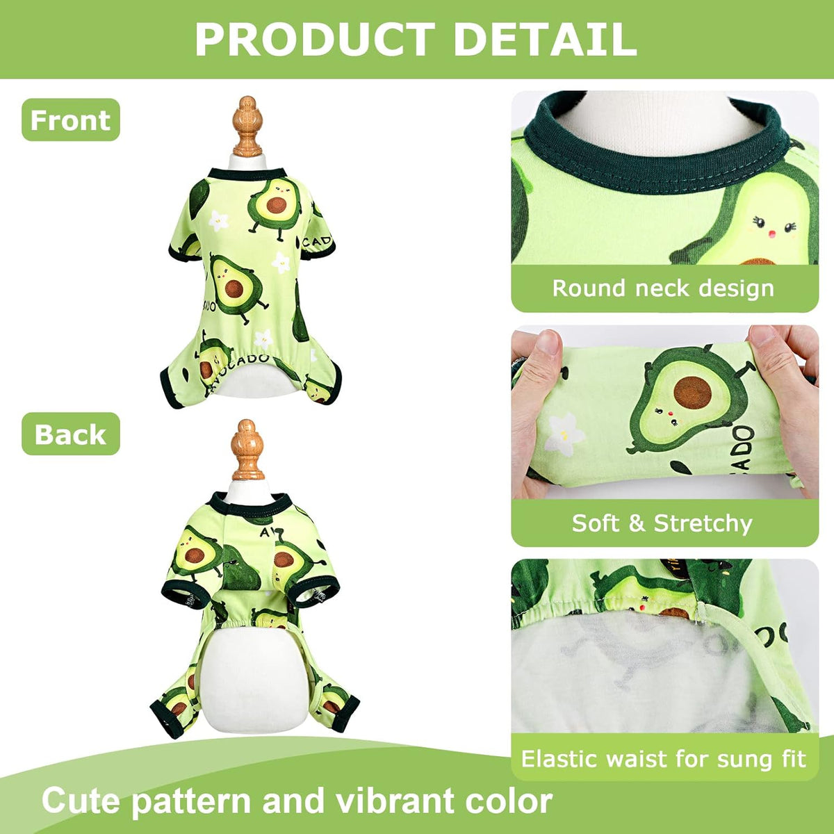 Dog Pajamas Pjs Summer Dog Clothes for Small Dogs Girl - Boy - Medium Size Dogs, Soft Stretchy