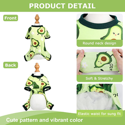 Dog Pajamas Pjs Summer Dog Clothes for Small Dogs Girl - Boy - Medium Size Dogs, Soft Stretchy