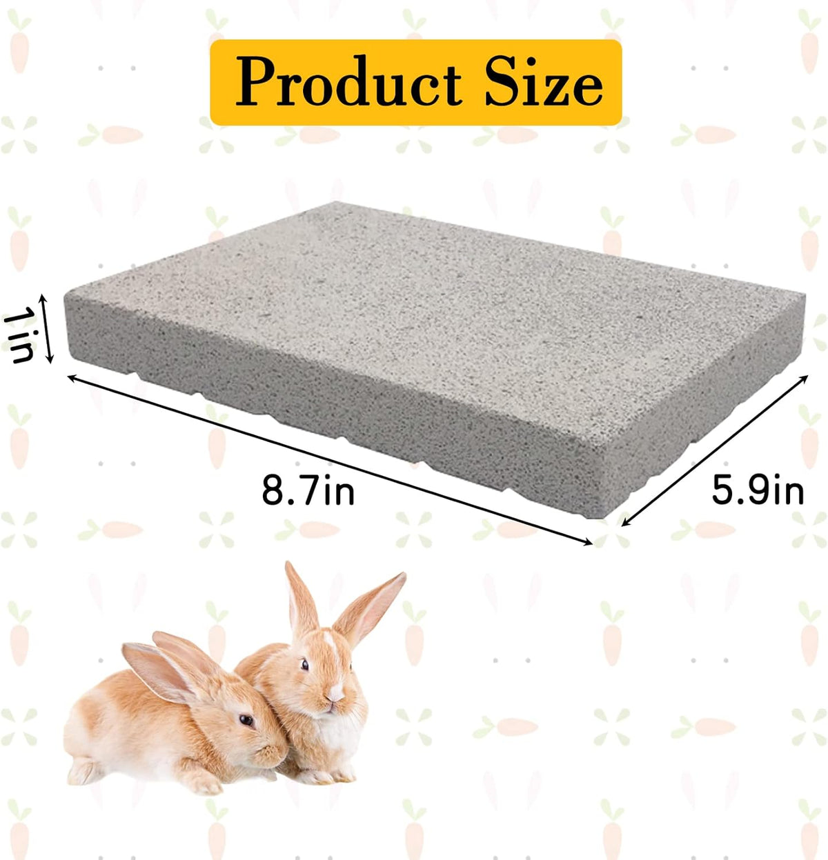 BNOSDM Rabbit Grinding Claw Pads Natural Hamster Lava Stone Teeth Grinding Scratching Pad Chew Toy