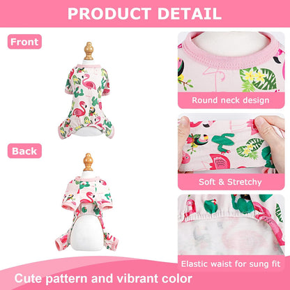 Dog Pajamas Pjs Summer Girl Dog Clothes for Small Dogs Girl - Boy - Medium Size Dogs, Soft Cute