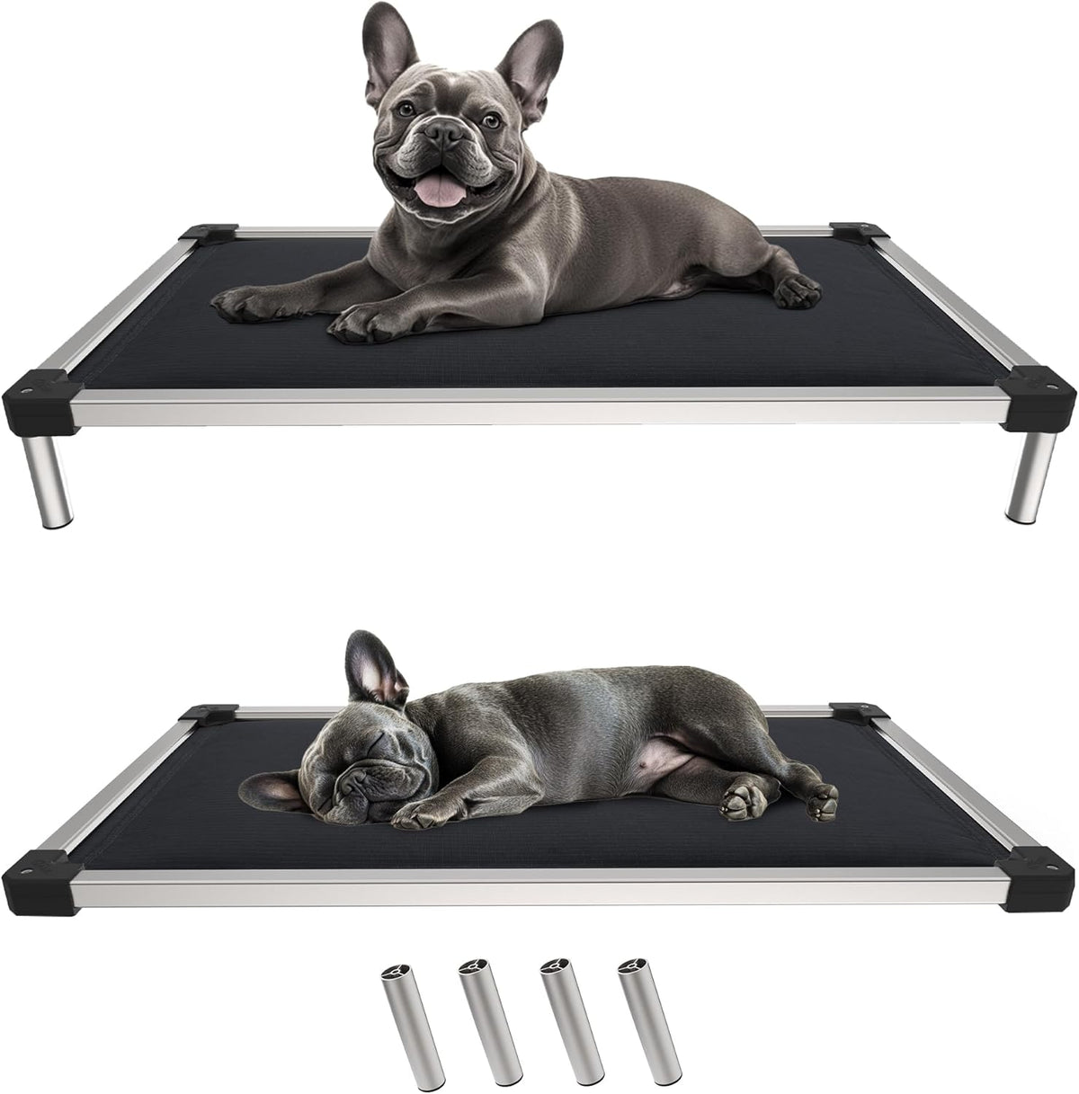 FXW TitanNest Chew-Proof Elevated Dog Bed, Raised Cot for Indoor/Outdoor/Camping Use, Durable &