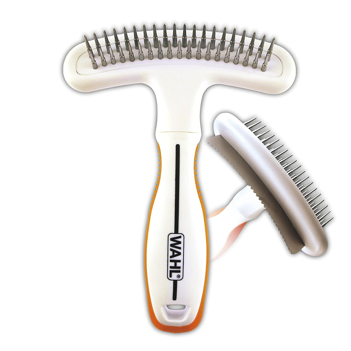 Wahl 2-in-1 Combination Double Row Pet Rake with Hair Shedding Blade for Dog or Cat Fur by The