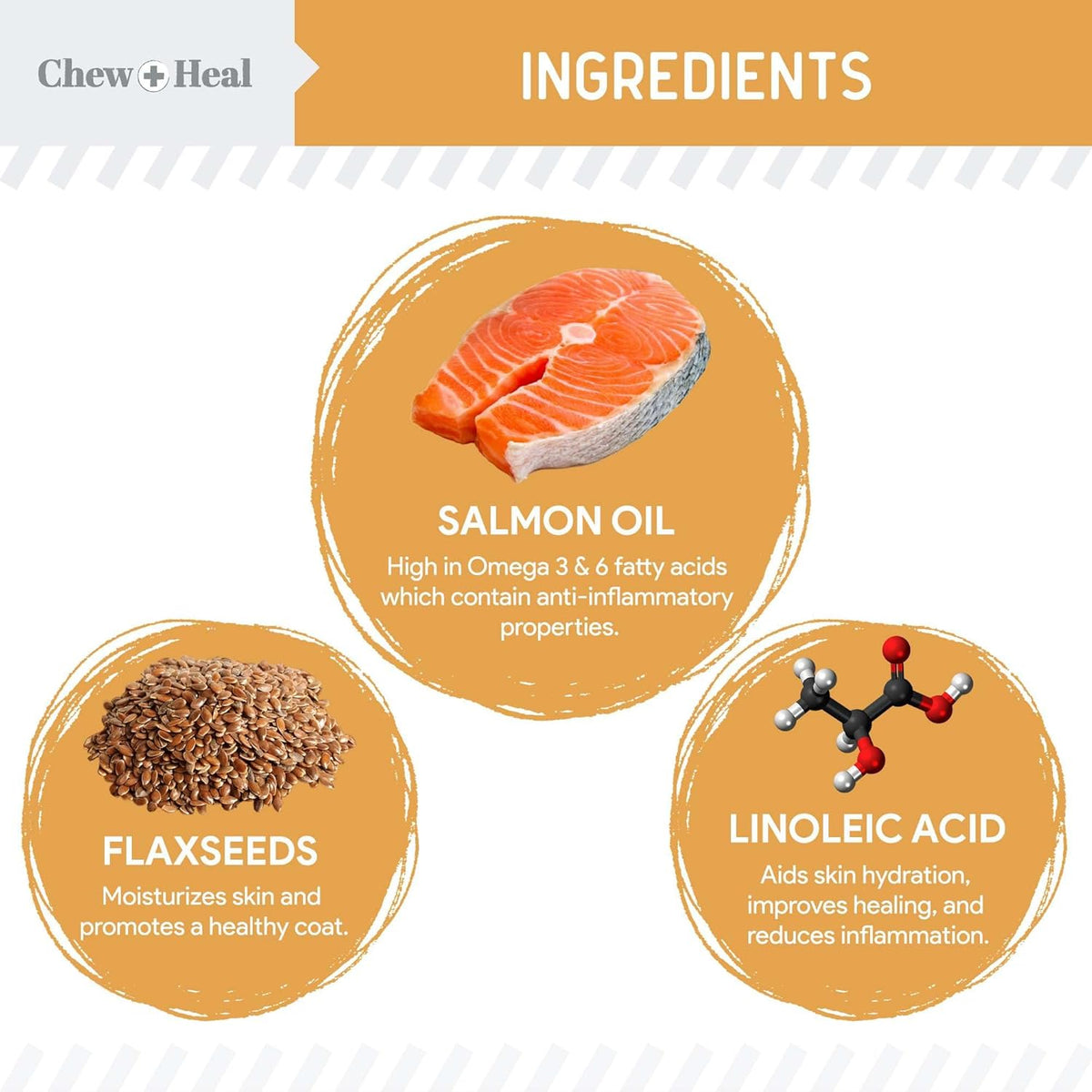 Salmon Oil for Dogs - 180 Soft Chew Omega Treats for Skin and Coat - Fish Oil Blend of Essential