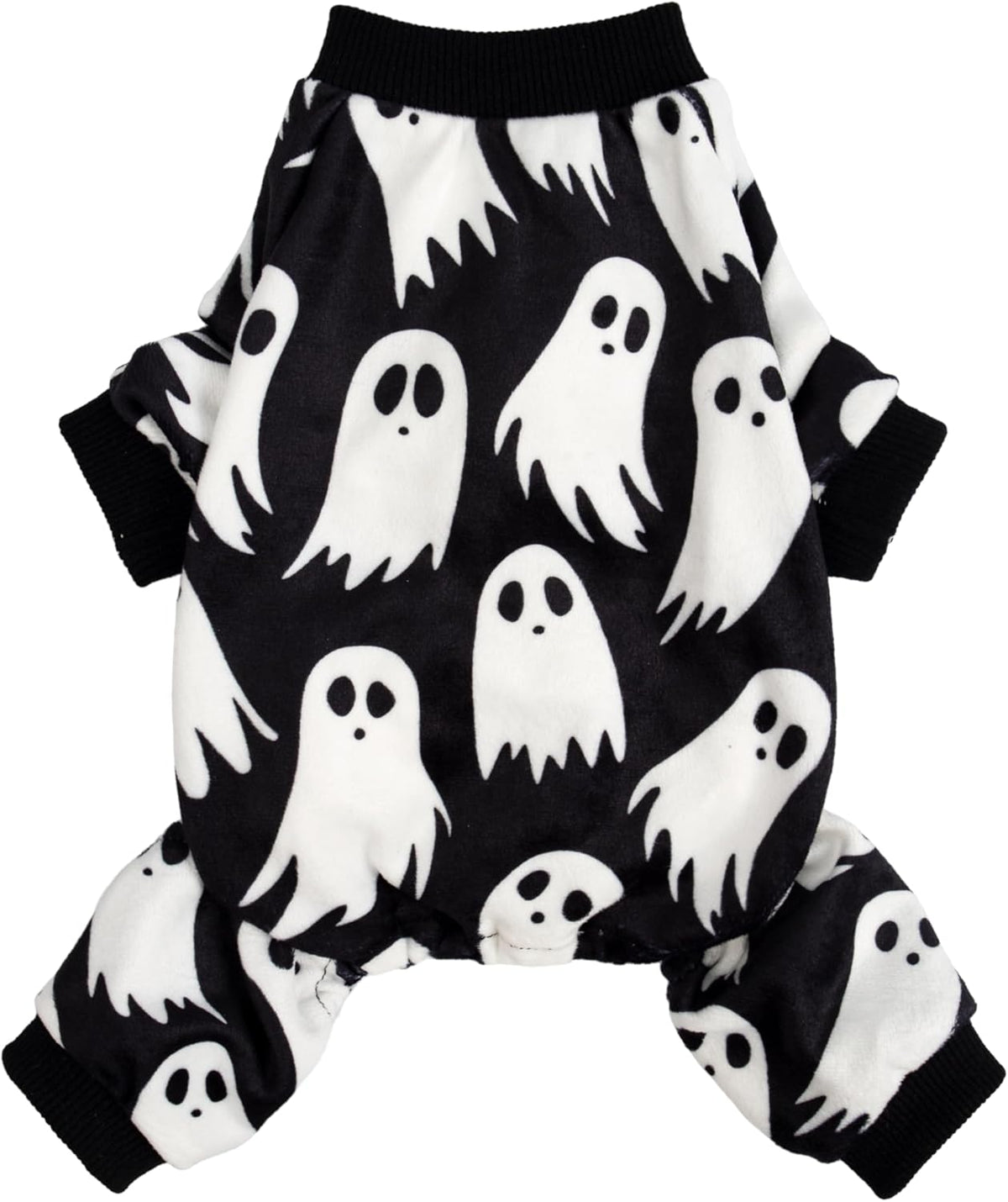 Fitwarm Halloween Ghost Dog Pajamas, Funny Halloween Costumes for Dogs, Fleece Dog Onesie with