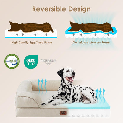 EHEYCIGA Orthopedic XL Dog Beds, Waterproof Memory Foam Dog Bed for Extra Large Dogs, Non-Slip