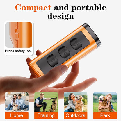 2 Pack Dog Bark Deterrent Devices Rechargeable Anti-Barking Device for Dogs 50ft Long Range