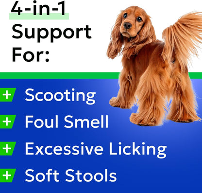BARK&Spark Dog Anal Gland Treatment Chews - AnalGland Support Supplement - Stop Scoot & Reduce Odor