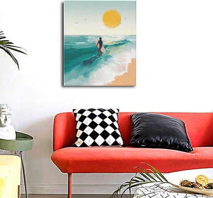 Beach Starfish Wall Decor Ocean Starfish Wall Art Sunset Scenery Coastal Theme Pictures Canvas
