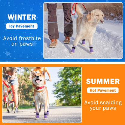 SCENEREAL Anti Slip Dog Sock to Prevent Licking Paws for Hardwood Floors, Boots & Paw Protector