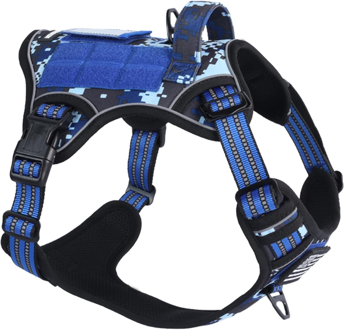 BUMBIN Tactical Dog Harness for Small Dogs No Pull, Famous TIK Tok No Pull Puppy Harness, Fit Smart