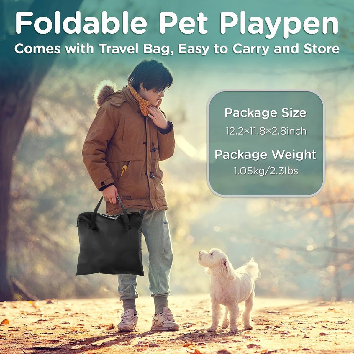 Foldable Pet Kitten Playpen, Waterproof Portable Pet Cat Dog Playpen Kennel Tent for Small Dog Cat