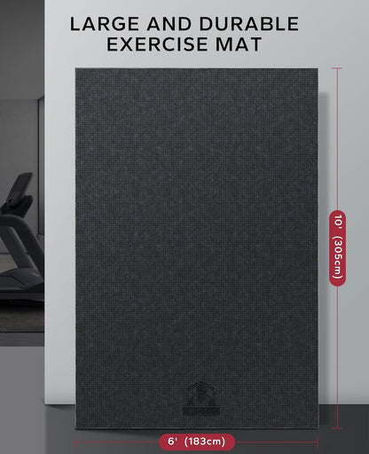 HAPBEAR Extra Large Exercise Mat-7'x5'/6'x8'/6'x9'/6'x10'/6'x12'x8mm(1/3 inch),Non-Slip, Ultra