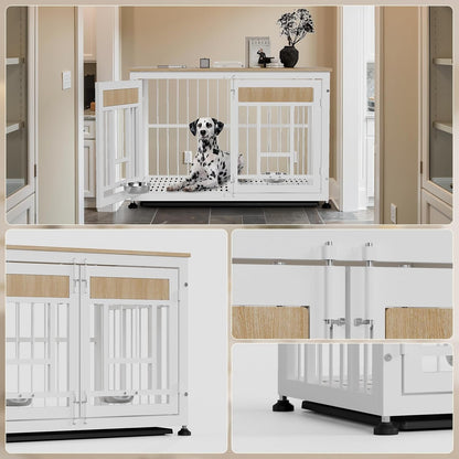 Heavy Duty Dog Crate Furniture for Large Dogs, Decorative Pet House End Table, 42.9 Inch Large
