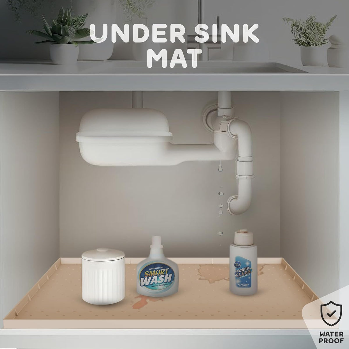 32x24x1” XL Dog Food Mat - All Purpose Under Sink Liner, Washer and Dryer Covers for The Top
