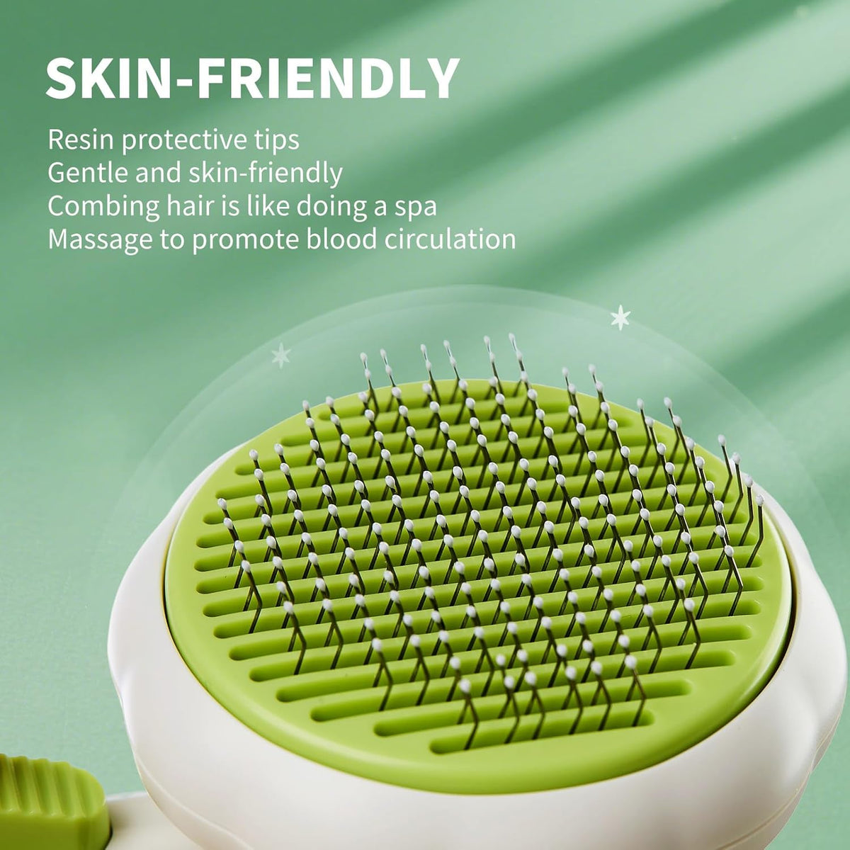 Cat Brush Dog Brush with Release Button for Shedding, Self Cleaning Cat Comb Hair Brush for Indoor