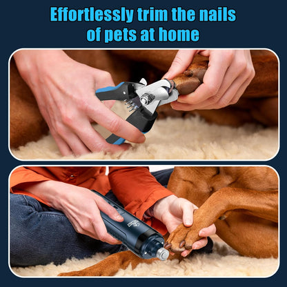 VIWIK Dog Nail Grinder, Dog Nail Trimmers with LED Lights, Pet Nail Clippers Kit for Large Medium