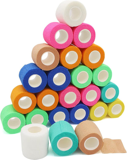 California Basics, Self Adhesive Bandage Wrap, 2 Inch by 5 Yards Non Woven Cohesive Bandage Rolls