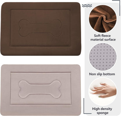 JoicyCo Large Dog Bed Soft Dog Crate Pad Mat, 42 in Non-Slip Bottom Washable Dog Sleeping Mattress